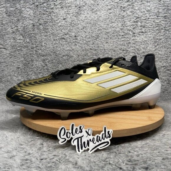 Adidas F50 Pro Messi FG Soccer Cleats Size 13 Men Black Gold JI2502 - Picture 5 of 9